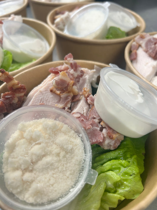 Roast chicken & bacon Caesar salad